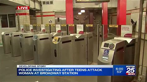Transit Police: 5 juveniles dump woman’s groceries out, throw items at her at Broadway MBTA station